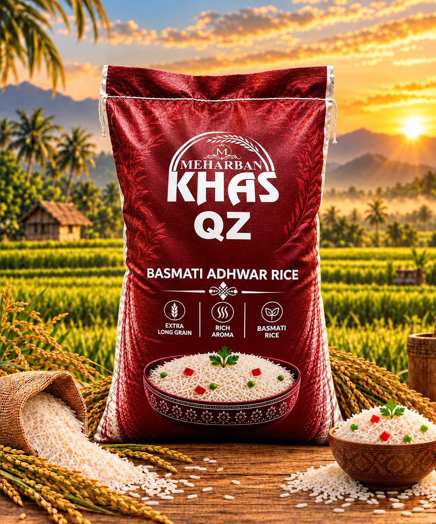 Merhban Khas QZ Basmati Adhwar Rice – Premium Extra Long Grain Rice