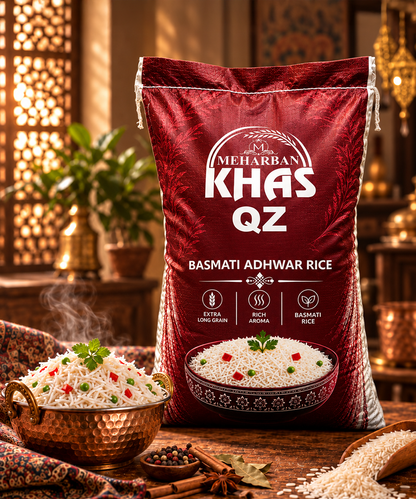 Merhban Khas QZ Basmati Adhwar Rice – Premium Extra Long Grain Rice