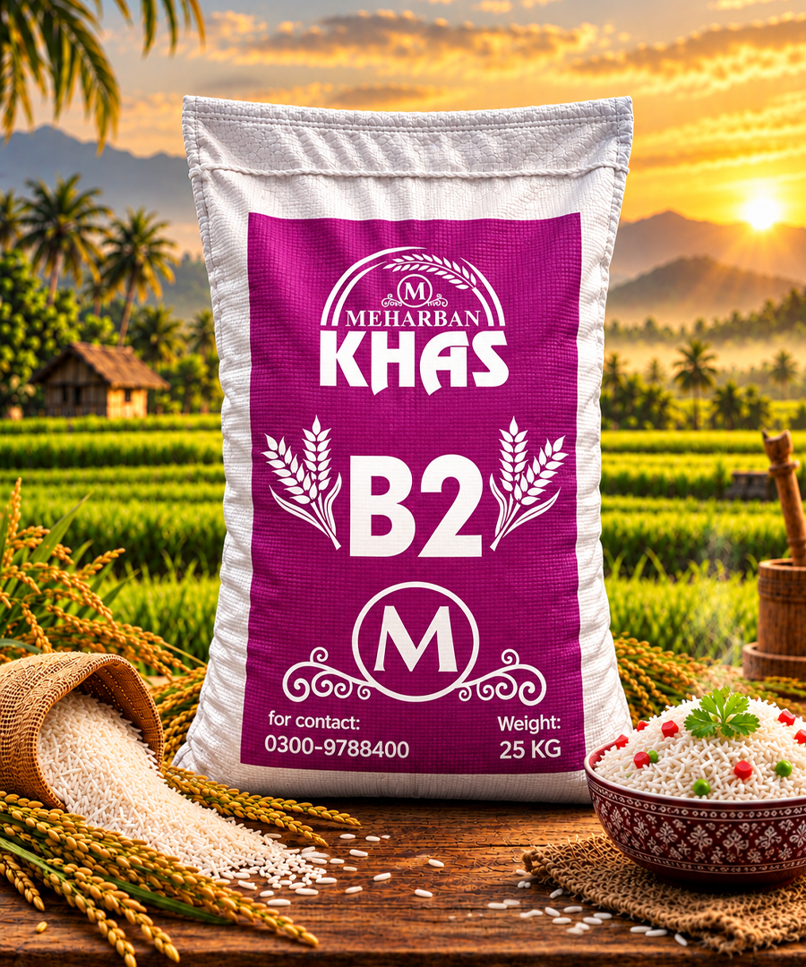 Meharban Khaas B2 Premium Quality Rice – Extra Long Grain Rice | 25 KG